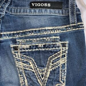 NEW Women’s Vigoss Cropped Dark Denim Jeans sz 1/2